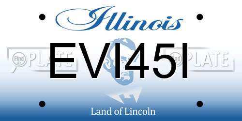 EVI45I Illinois License Plate