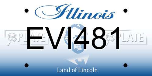 EVI481 Illinois License Plate
