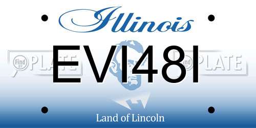 EVI48I Illinois License Plate
