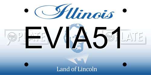 EVIA51 Illinois License Plate