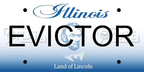 EVICTOR Illinois License Plate