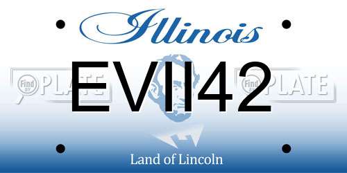 EVII42 Illinois License Plate