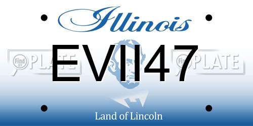 EVII47 Illinois License Plate