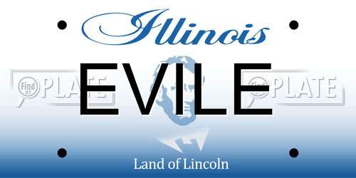 EVILE Illinois License Plate