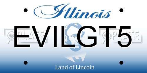 EVILGT5 Illinois License Plate