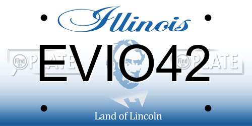 EVIO42 Illinois License Plate