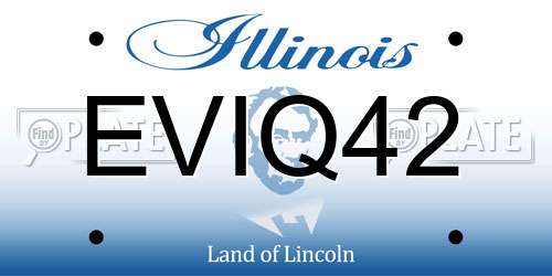 EVIQ42 Illinois License Plate