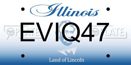 EVIQ47 Illinois License Plate