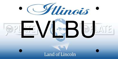 EVLBU Illinois License Plate