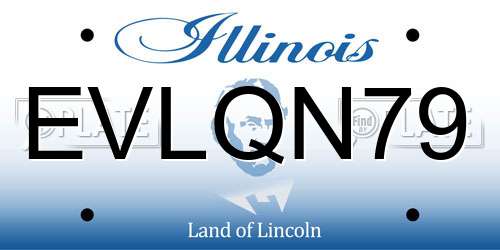 EVLQN79 Illinois License Plate