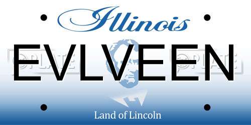 EVLVEEN Illinois License Plate