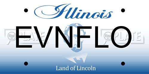 EVNFLO Illinois License Plate