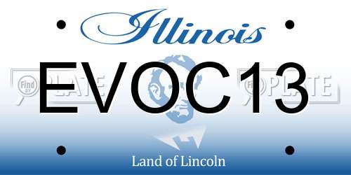 EVOC13 Illinois License Plate