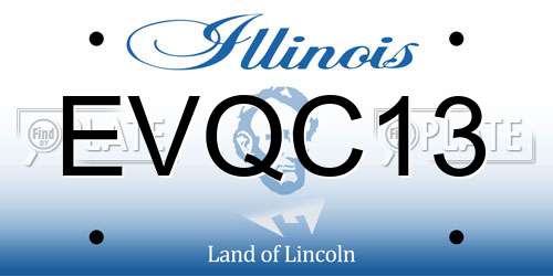 EVQC13 Illinois License Plate