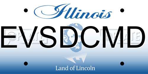 EVSDCMD Illinois License Plate
