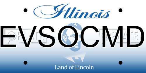 EVSOCMD Illinois License Plate