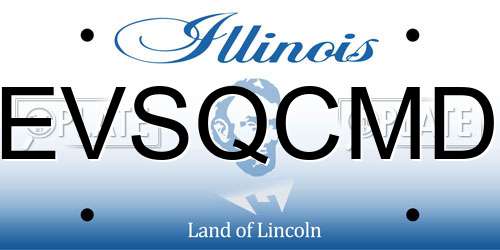 EVSQCMD Illinois License Plate