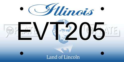 EVT205 Illinois License Plate