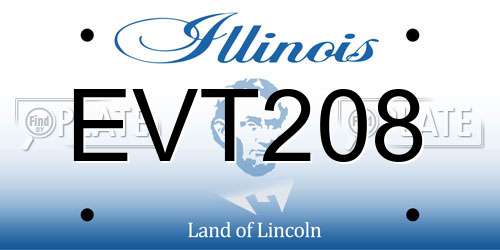 EVT208 Illinois License Plate