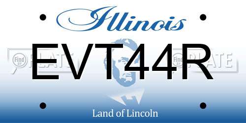 EVT44R Illinois License Plate