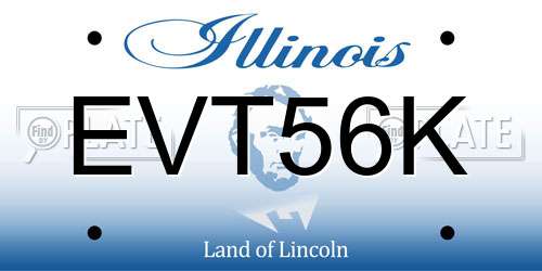EVT56K Illinois License Plate