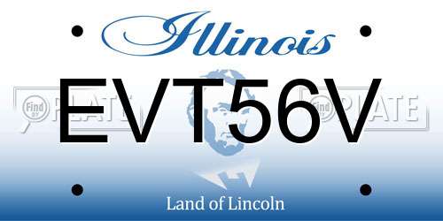 EVT56V Illinois License Plate