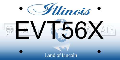 EVT56X Illinois License Plate