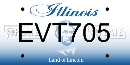 EVT705 Illinois License Plate