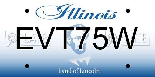 EVT75W Illinois License Plate
