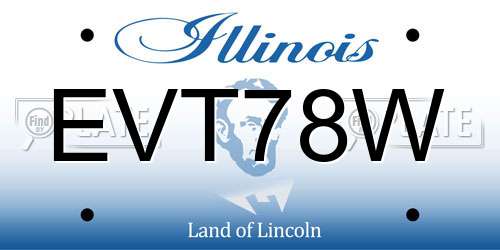 EVT78W Illinois License Plate