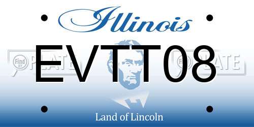 EVTT08 Illinois License Plate