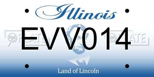 EVV014 Illinois License Plate