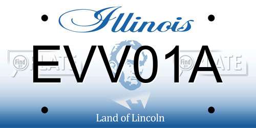 EVV01A Illinois License Plate