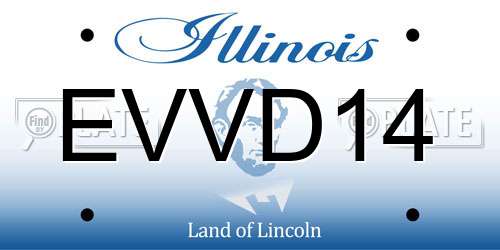 EVVD14 Illinois License Plate
