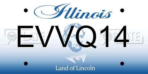 EVVQ14 Illinois License Plate