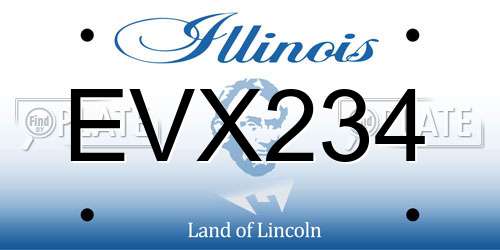 EVX234 Illinois License Plate