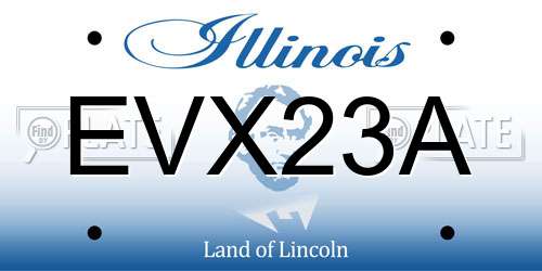 EVX23A Illinois License Plate