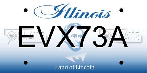 EVX73A Illinois License Plate