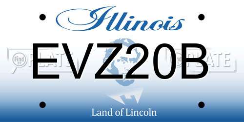EVZ20B Illinois License Plate