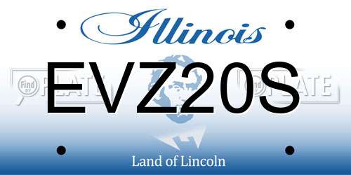 EVZ20S Illinois License Plate