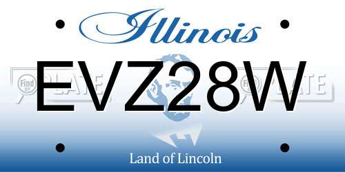 EVZ28W Illinois License Plate