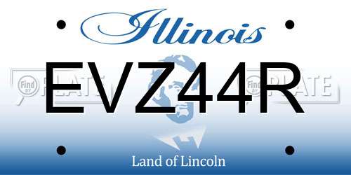 EVZ44R Illinois License Plate