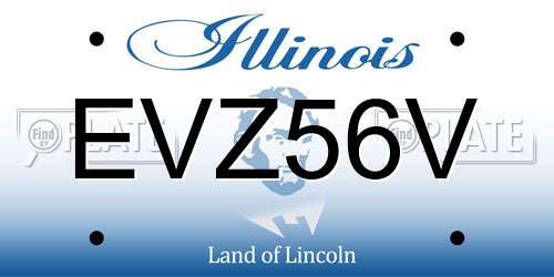 EVZ56V Illinois License Plate