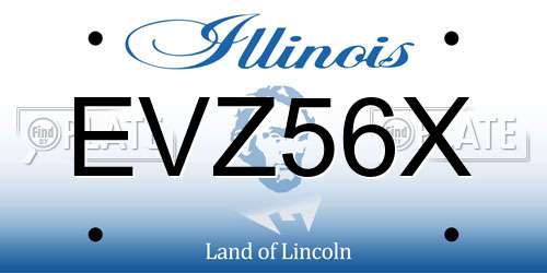 EVZ56X Illinois License Plate