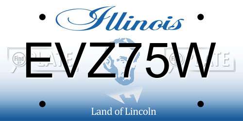EVZ75W Illinois License Plate