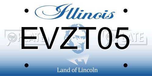 EVZT05 Illinois License Plate