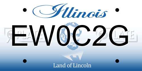 EW0C2G Illinois License Plate