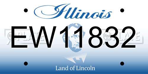 EW11832 Illinois License Plate
