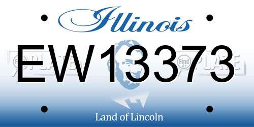 EW13373 Illinois License Plate