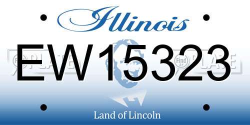 EW15323 Illinois License Plate